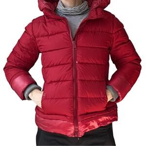 HERNO red down‎ short puffer coat